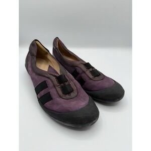 Sesto Meucci Women's Purple Leather Slip-On Shoes Size US7,5 Made In Italy